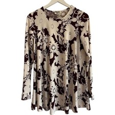 Show Me Your Mumu Tyler Tunic Dress, Burgundy Bloom Spandy, Size S