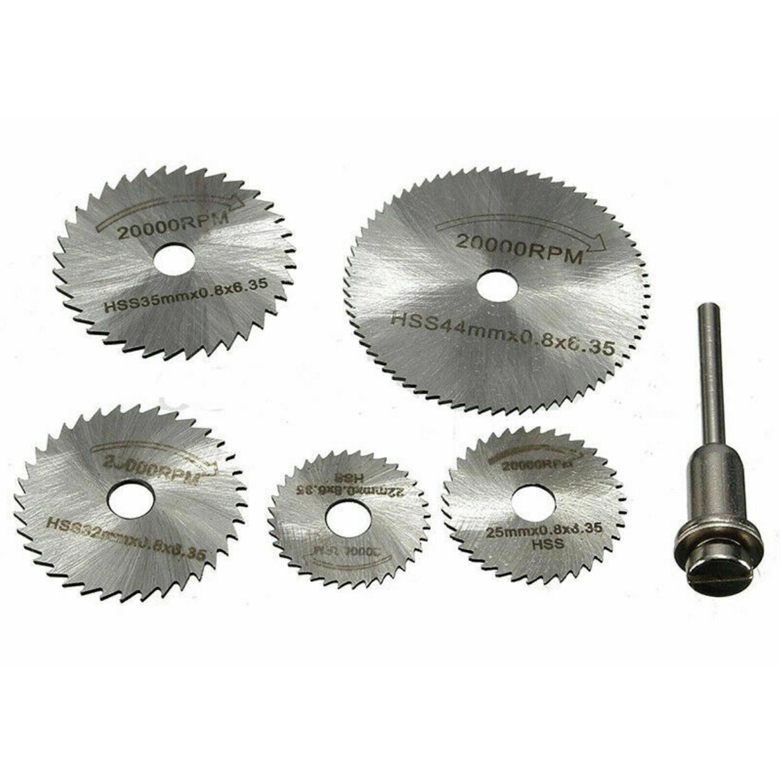 6Pack Circular Saw Disc Set Dremel Mini Drill Rotary Tool Wood Cutting Blade Set