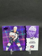 2023-24 Upper Deck Ice Hockey Johnny Gaudreau 55 Purple Parallel 