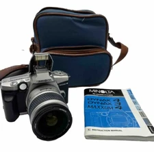 Minolta Maxxum 4 Film Camera Film TESTED With AF 28-80mm Lens Manual And Bag ￼