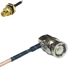 RG316 RP-SMA Female O-Ring to BNC MALE ANGLE RF Cable Rapid-SHIP LOT