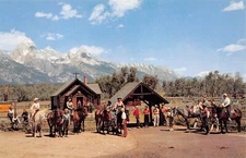 Moose WY Wyoming Church Chapel of the Transfiguration Vtg Postcard D41