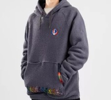 686 Buttermilk Sherpra Fleece Hoody L Grateful Dead Rhino Grey M2WLAY05-GDRG