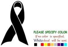 Breast Cancer Awareness Ribbon #2 Vinyl Decal Sticker Car Window Bumper Wall 12"