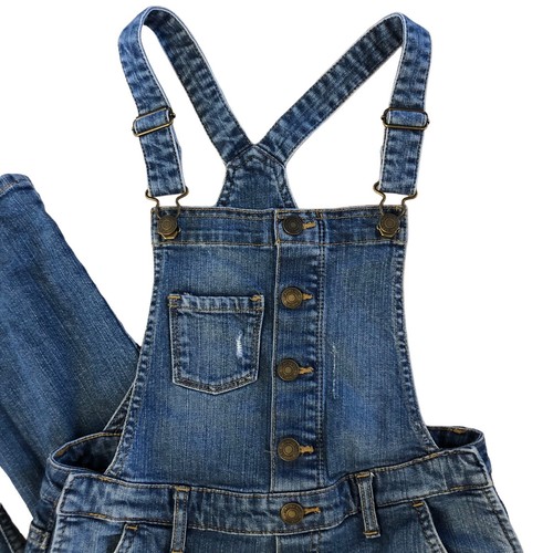Girls Gap Denim Overalls Blue Jeans Carpenter Bib Vtg Cotton Size Girls 14 (XXL) - Picture 3 of 14