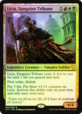 1x FOIL LICIA, SANGUINE TRIBUNE - Vampire - Commander - MTG Magic the Gathering