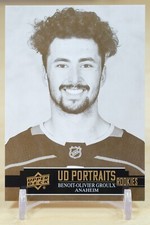 2021-22 Upper Deck UD Portraits Rookies #P-49 Benoit-Olivier Groulx - Anaheim