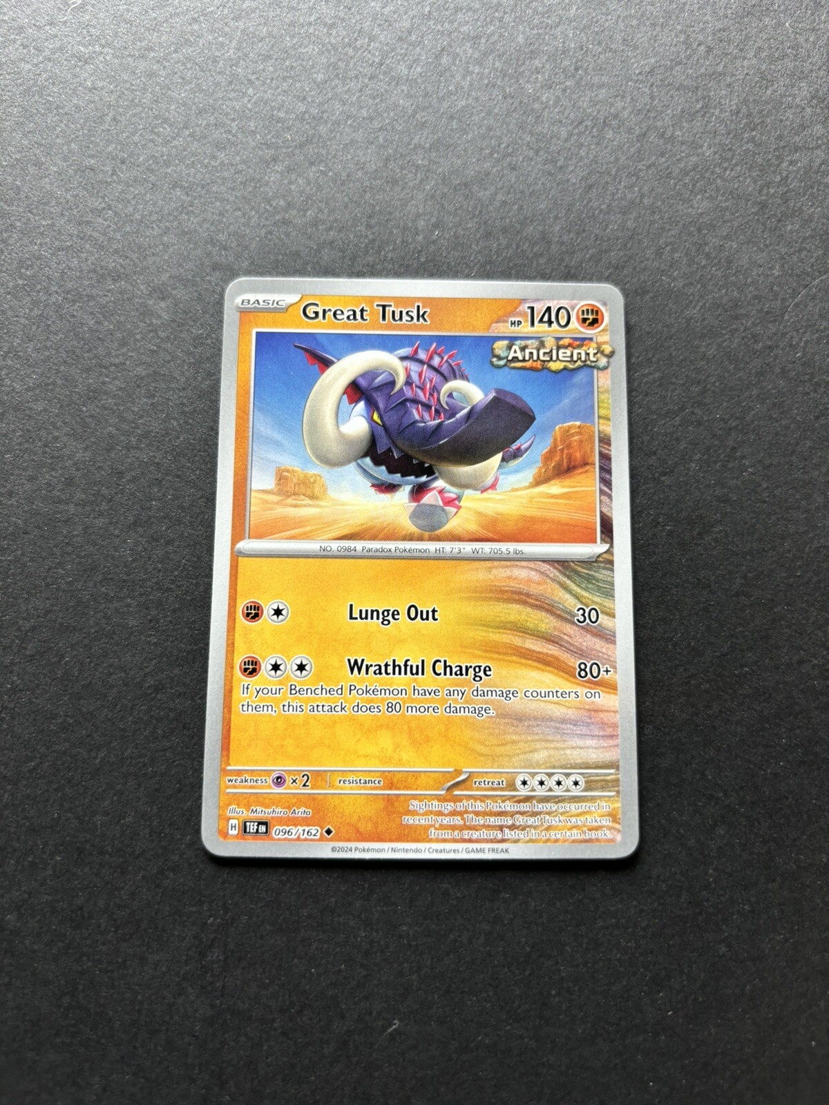 2024 Pokémon Temporal Forces - Great Tusk No. 96/162