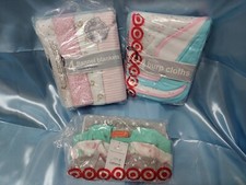 LOT OF BABY ITEMS 4 FLANNEL BLANKETS 4 BURP CLOTHES AND 3 ONE PIECE JUMPSUIT 3 M