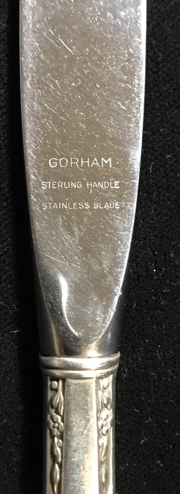 Cubiertos de plata de ley - Cuchillo regular Gorham Greenbrier moderno Foto 3 de 3