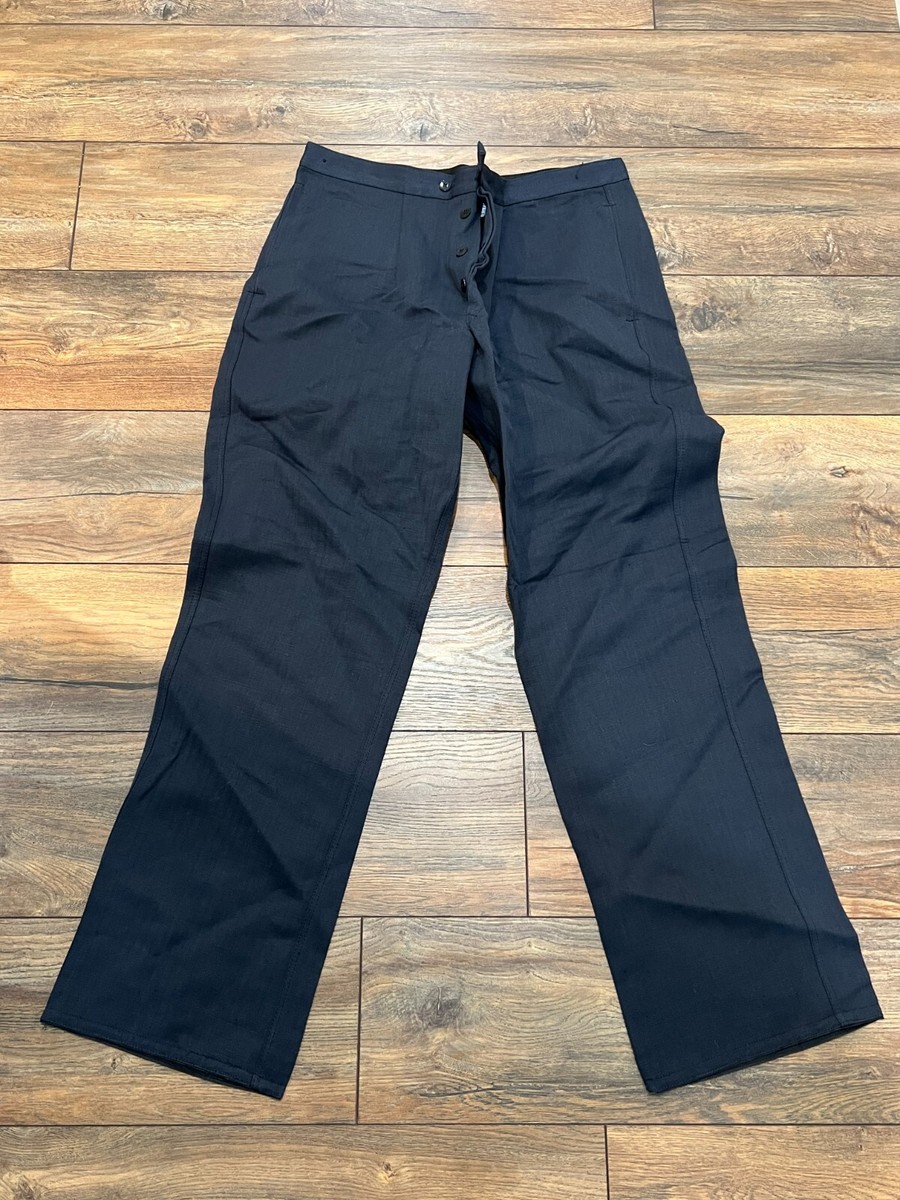 パンツ 1950s German WorkwearPants Blue HBT Vintage East German Military Navy HBT Dark Blue Uniform