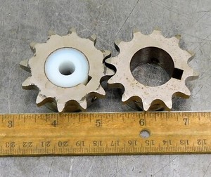 Martin 40B12 Roller Chain Sprocket #40 12 Teeth 1" Bore Lot of Two (2)
