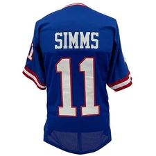 Phil Simms Jersey Blue New York | Unisex Adult Sizes S-5XL Unsigned Custom Sewn