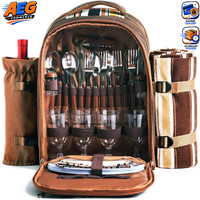 Picknick-Rucksack FüR 4 Personen KüHlfach Fleece-Decke Outdoor Camping ZubehöR