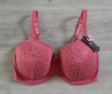 Image of HUNKEMOLLER size 34DD rapture rose BALCONY BRA pink THE ONE & ONLY delicious dem