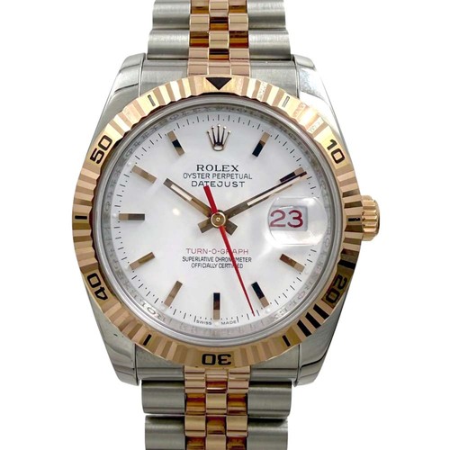 Rolex Datejust Turnograph 116261 36mm SS K18PG Automatic Watch Box Papers #KN079