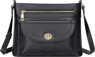 Genuine Leather Crossbody Bags for Women Trendy Purses and Ladies Shoulder Handb