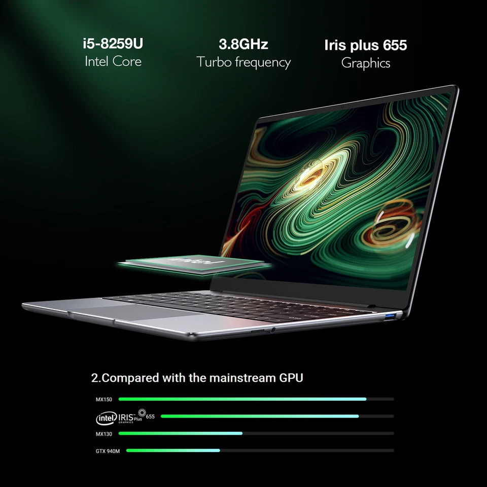 CHUWI CoreBook X 14in 3.8Ghz Intel Core i5 16G 512G SSD Windows 10 Laptop PC - Image 2 of 4