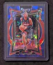 2024-25 Panini Select Alexandre Sarr Concourse Blue Cracked Ice RC #73 Wizards