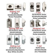 M3-M10 T Shape Block Sliding Nut for Aluminum Profile Extrusion Slot Track Rail