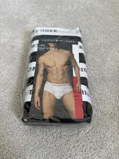 TOMMY HILFIGER 4 Pack MENS 100 COTTON CLASSICS BRIEFS Size L Black