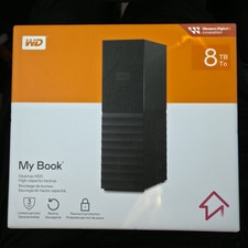 Western Digital 8TB External Hard Drive My Book HDD  Portable New In Box 5Gbps