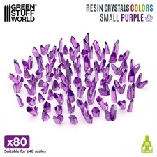 Green Stuff World 13513 3D printed Crystals: SMALL PURPLE SET 80pcs