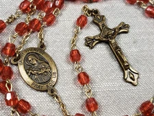 Beautiful Rosary St Therese Of Lisieux Beads Prayer Religious Christian Gift C10