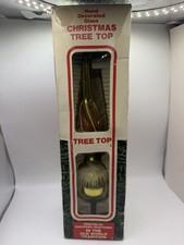 Vintage Handcrafted glass Christmas tree topper Commodore Made Romania Gold 10”