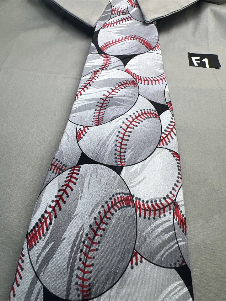 "Corbata Keith Daniels Play Ball Series 100 % seda pelotas de béisbol 58"" X 4""" Foto 2 de 4