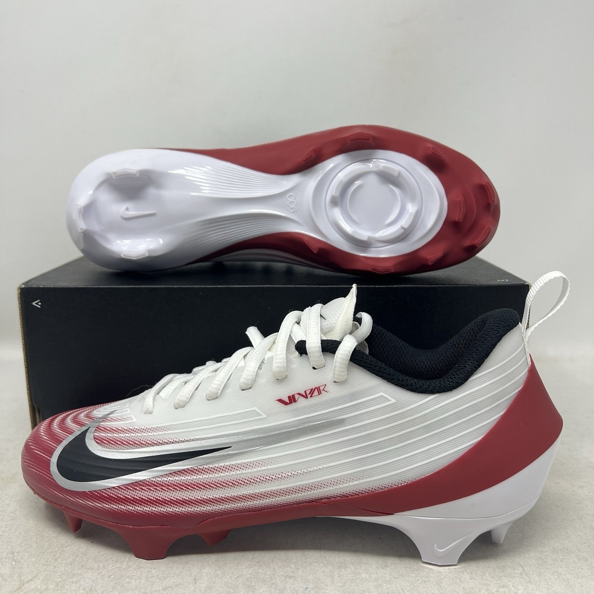 Nike Vapor Speed 3 TB Red White Men's 7 Football Cleats HM8849-102