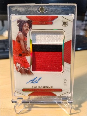 2021 Panini National Treasures Ayo Dosunmu RPA Rookie RC Patch Auto  FOTL 13/24