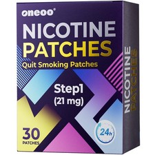Quit Smoking Patches, Step 1 30 Count Pack 21mg Stop Aid White