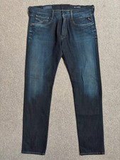Image of BNWOT Replay Anbass Hyperflex Blue Denim Designer Mens Jeans | 36W 32L