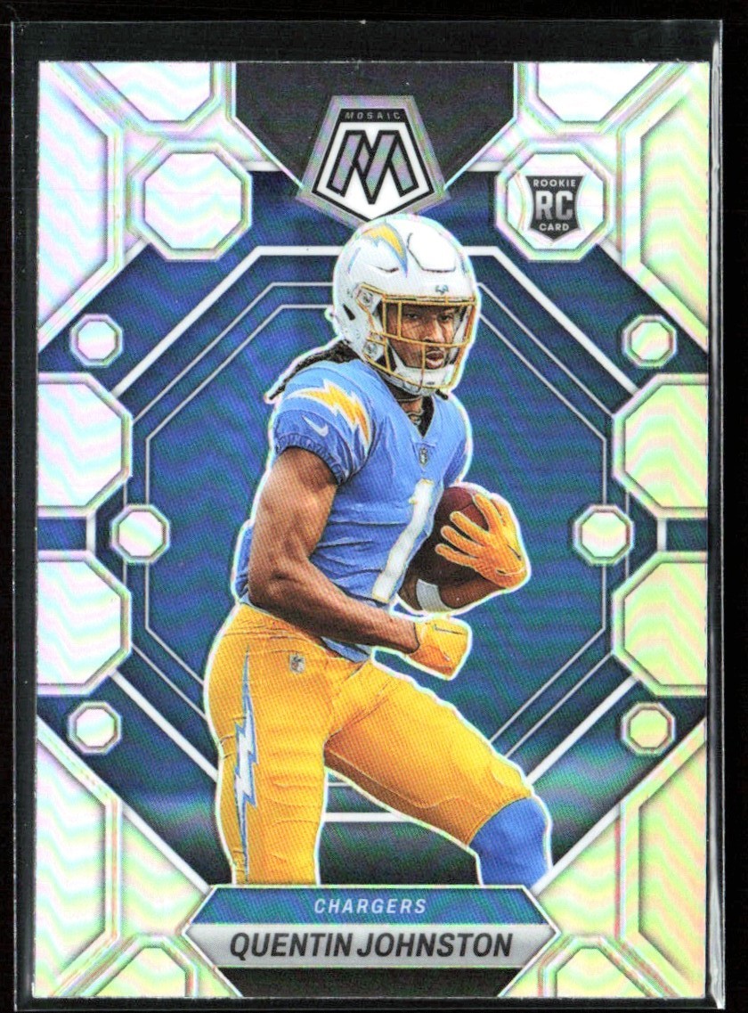 Quentin Johnston 2023 Panini Mosaic Silver Prizm RC #356 Los Angeles Chargers