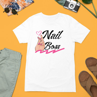 AF MERCH Nail Boss T-Shirt Salon Profis Coiffeur Kosmetiker Manikürist