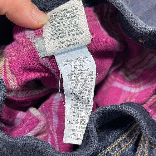 LL Bean Baby Jeans 3T Toddler Blue Denim Elastic Waist 12.5 Inseam - Picture 6 of 7