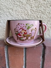 100% Authentic Strawberry Shortcake Porcelain Teacup And Saucer Set 22oz