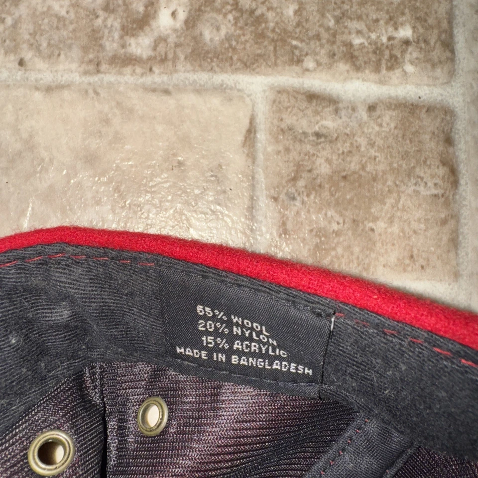 Sombrero HUF 5 paneles | Logo Huf | Base roja | Billete marrón Foto 4 de 4