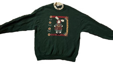 Vintage Jerzees Green Rabbit Graphic Sweatshirt XL USA Made Cottagecore