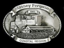 UD01173 NOS VINTAGE 1985 MASSEY FERGUSON COASTAL REGION FARMING BELT BUCKLE
