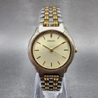 Seiko Watch Women 24mm Chamapge Dial Two Tone Round V701-2b90 New Battery