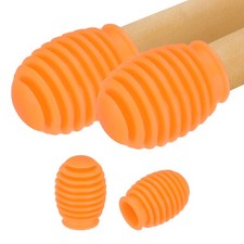 4 Pcs Drumstick Dampeners Grid for Silent Practice Fits 5A Drum Sticks, Orange