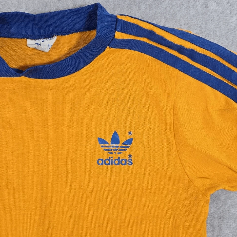 Boy’s/Kid’s VTG 80’s Adidas Trefoil Short Sleeve T-Shirt Size Medium 12-14 Singl - Image 2 of 4