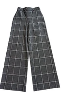 SPANX  Pants XS/pt Wide Leg Black White Ponte Houndstooth Plaid Jacquard