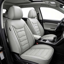 For Toyota Gray Leather Car Seat Covers 2-seats Front Seat Cover Set Protectors For Toyota Gray Leather Car Seat Covers 2-seats Front Seat Cover Set Protectors
