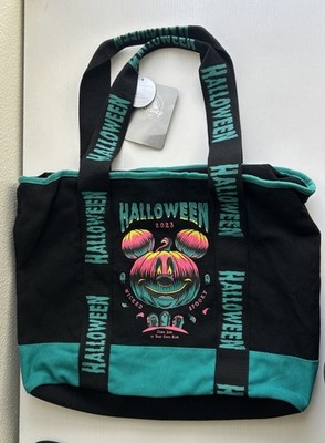 Disney Halloween 2023 Canvas Tote Bag Mickey Mouse Pumpkin Trick Or Treat - NWT