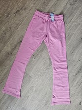 Adidas Womens/girls Pink Flared Trending Joggers