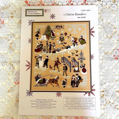 C etait en Decembre A Mon Ami Pierre Cross Stitch Chart Pattern Used France