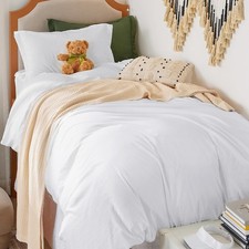 Duvet Cover Twin/Twin XL Size - 2 Pieces Prewashed Cotton-Like Polyester Extra